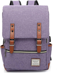 Ugrace Vintage Backpack Purple w/charging port