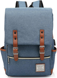 Ugrace Vintage Backpack Blue w/charging port